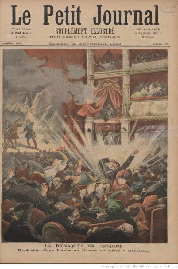 Bombing Barcelona in 1893 painting