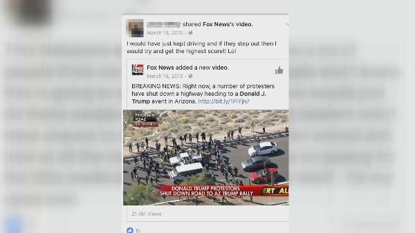 facebook comments racist cop