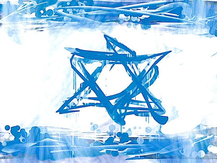 Jewish star flag art