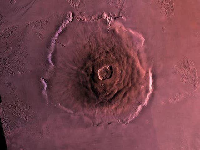Click to enlarge Olympus Mons on Mars