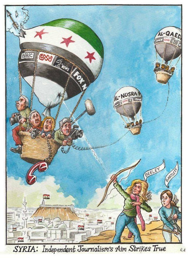 Click to enlarge Syria: Independent Journalism's Aim Stricks True
