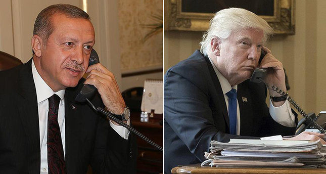 Erdogan and Trump on phone