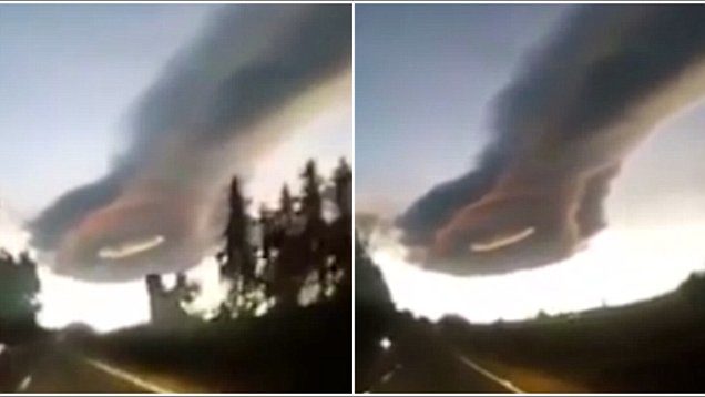 Lenticular cloud over Michoacan, Mexico