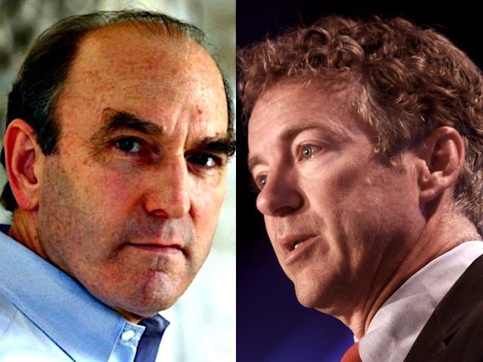 Click to enlarge Elliot Abrams and Rand Paul