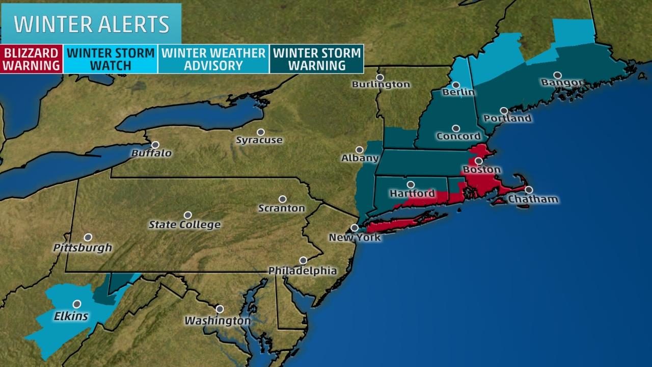 US East coast storm