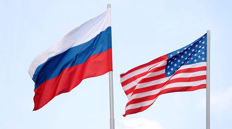 Russian US flag