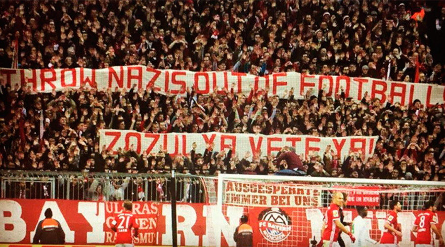 German football fans nazi protest