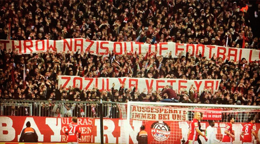 Click to enlarge German football fans nazi protest