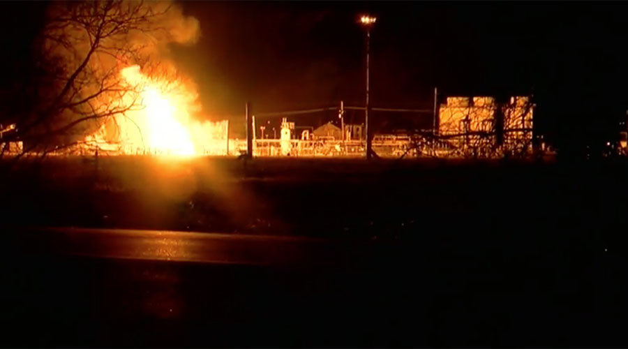 Click to enlarge Pipeline fire