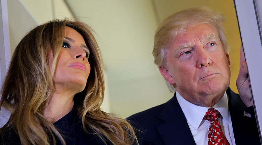 Click to enlarge U.S. President Donald Trump and First Lady Melania Trump