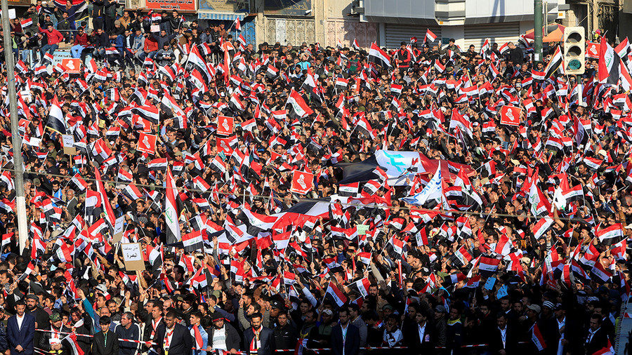 Supporters of Iraqi Shi'ite cleric Moqtada al-Sadr in Baghdad,Iraq 