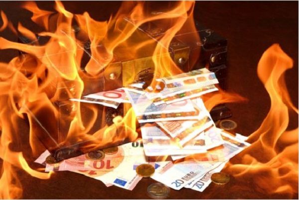 burning euros