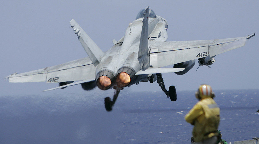 Click to enlarge us navy f/a 18 hornet taking off