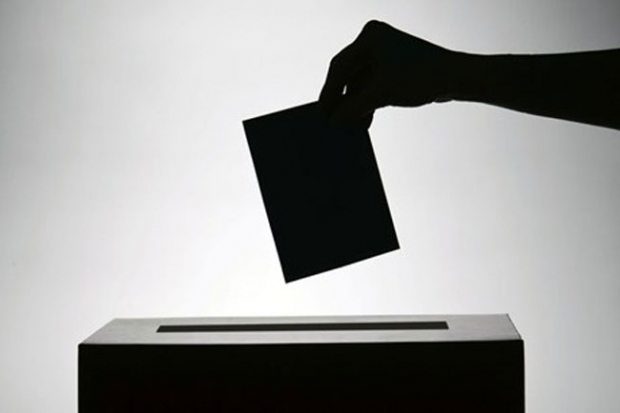 voting ballot dark