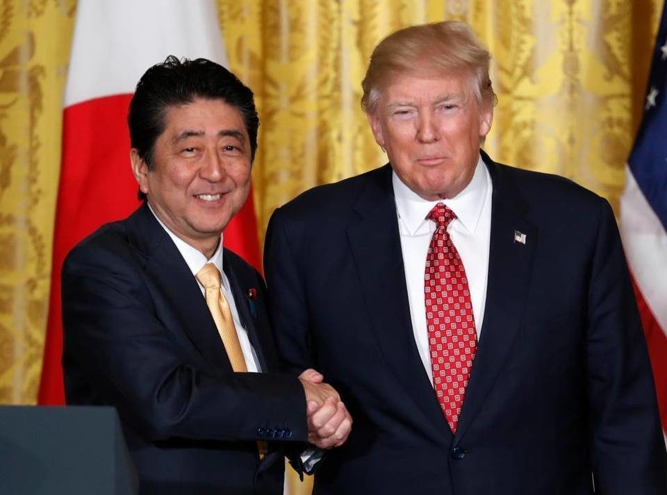 Donald Trump and Shinzo Abe