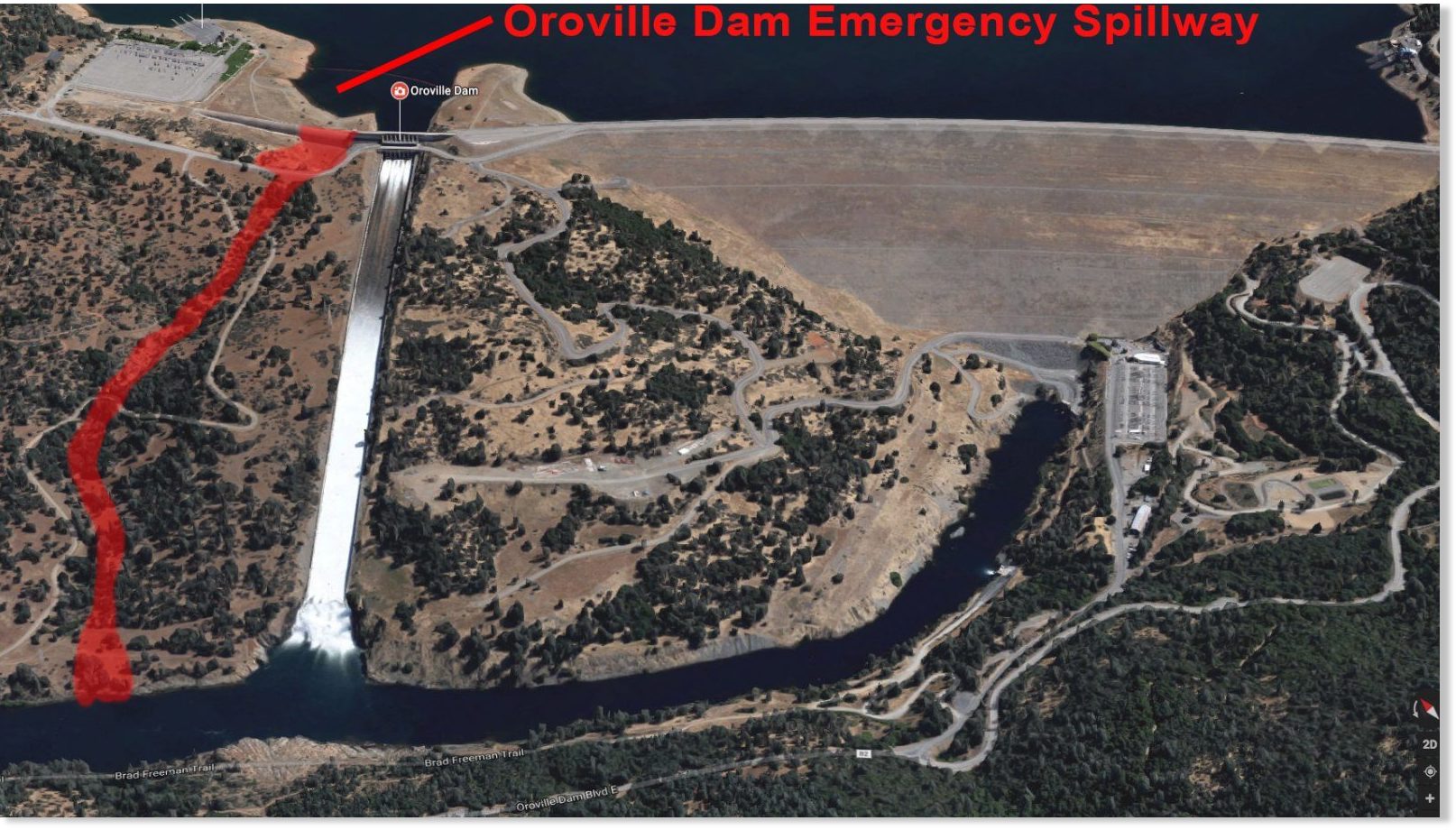 Immediate Evacuation Order Officials Oroville Dam Emergency Spillway