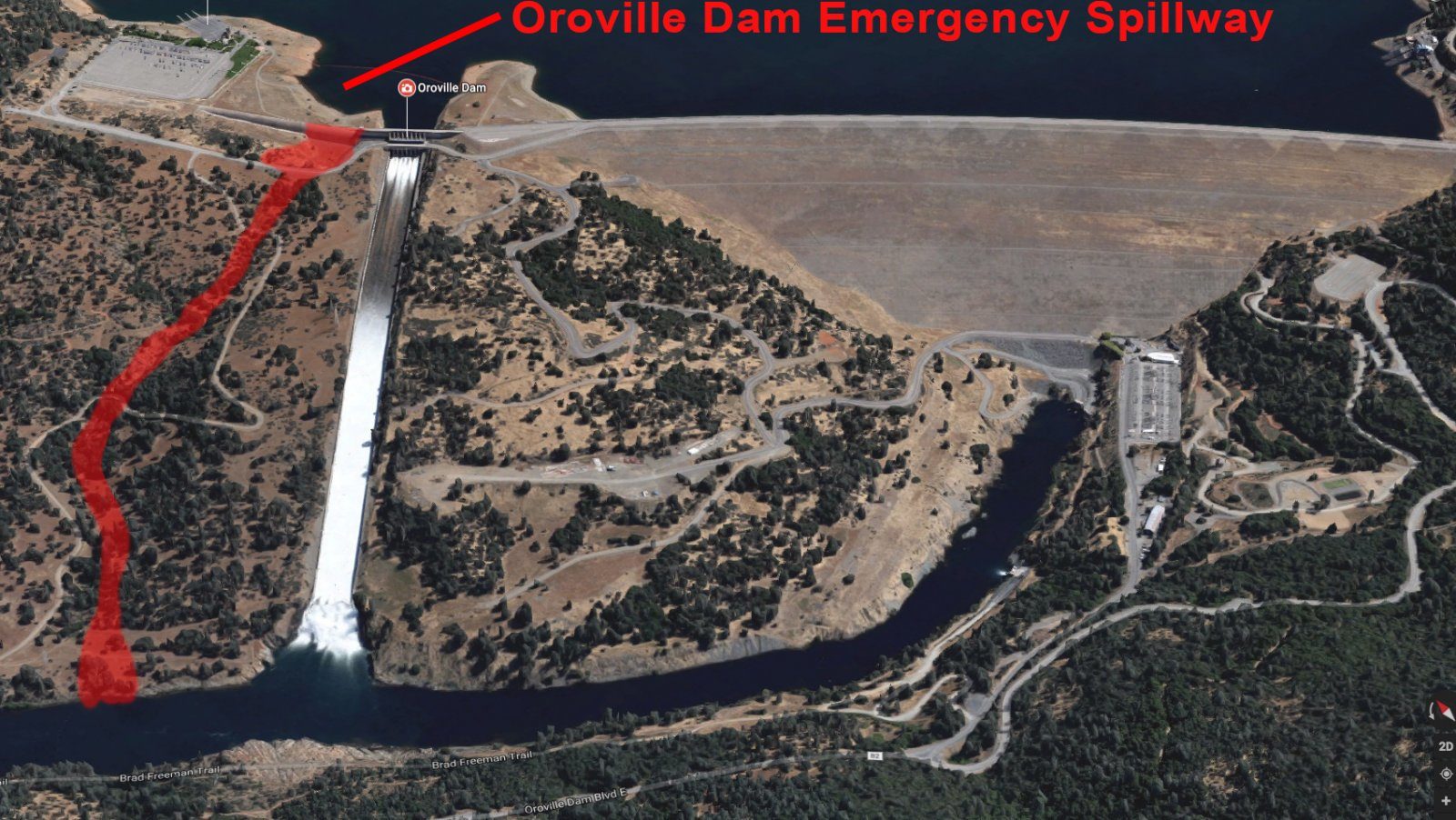 Click to enlarge Oroville dam