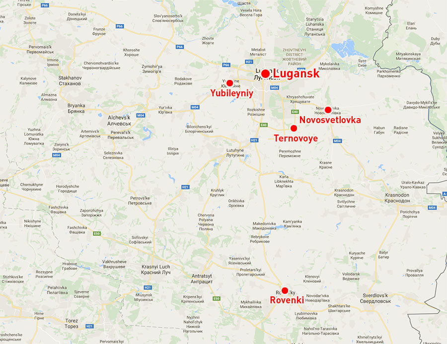 Kiev Donbass East Ukraine map