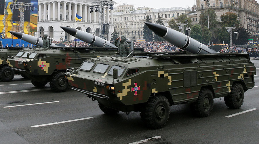 Ukraine Kiev OTR-21 Tochka-U mobile missile launch systems tanks army military