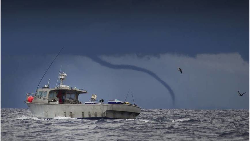 File photo - Shane Chalker photographed water spouts off Forster in April 2015.