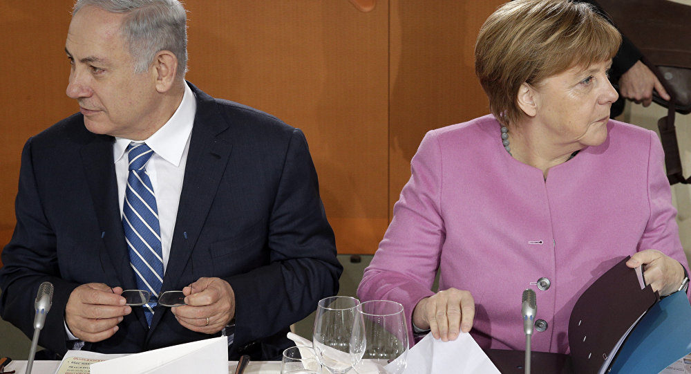 Benjamin Netanyahu and Angela Merkel