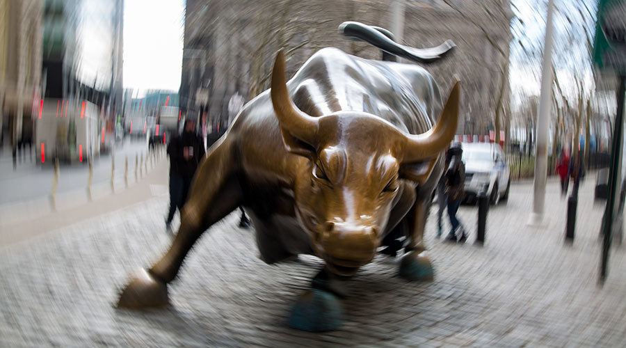 Click to enlarge stock market bull Wall Street Standard and Poor