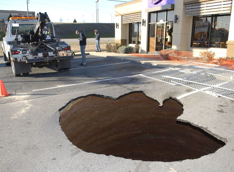 Sinkhole in Wilkesboro, NC