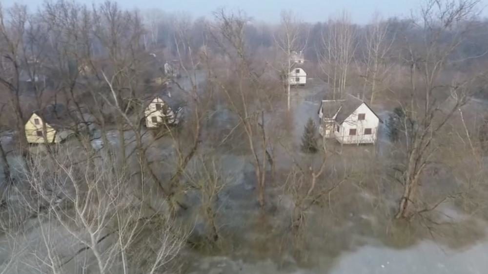 Floodwater in Hungary