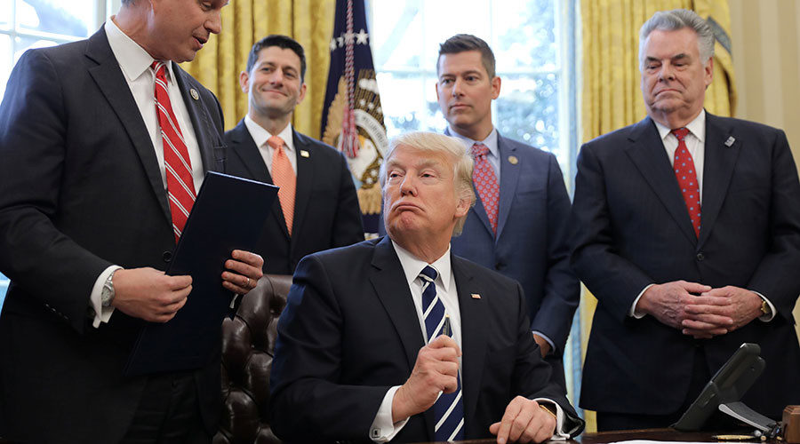  Bill Huizenga Donald Trump  Executive Order Bill Signing