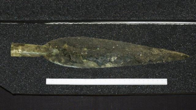 Gold tip spear head