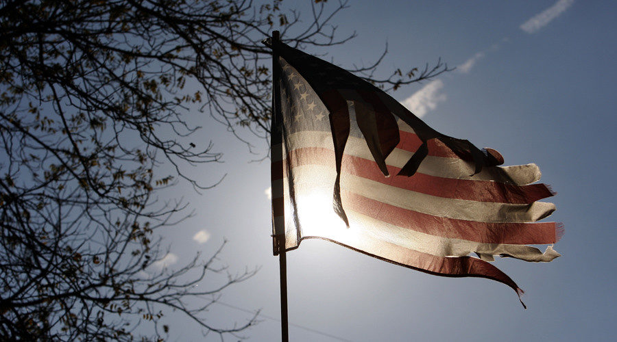 Click to enlarge torn us flag