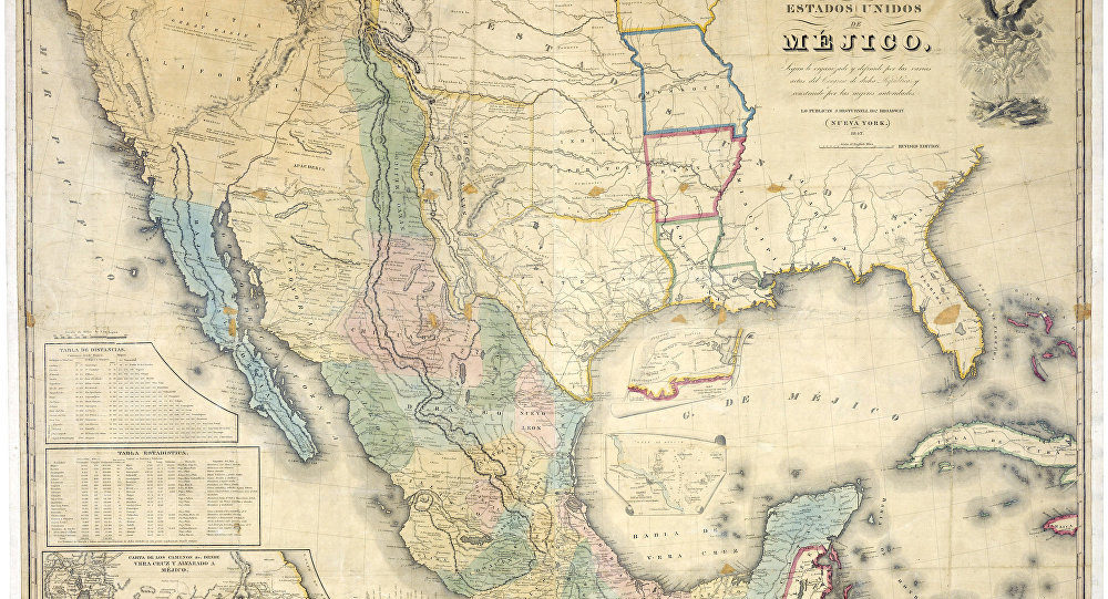 1847 north american map