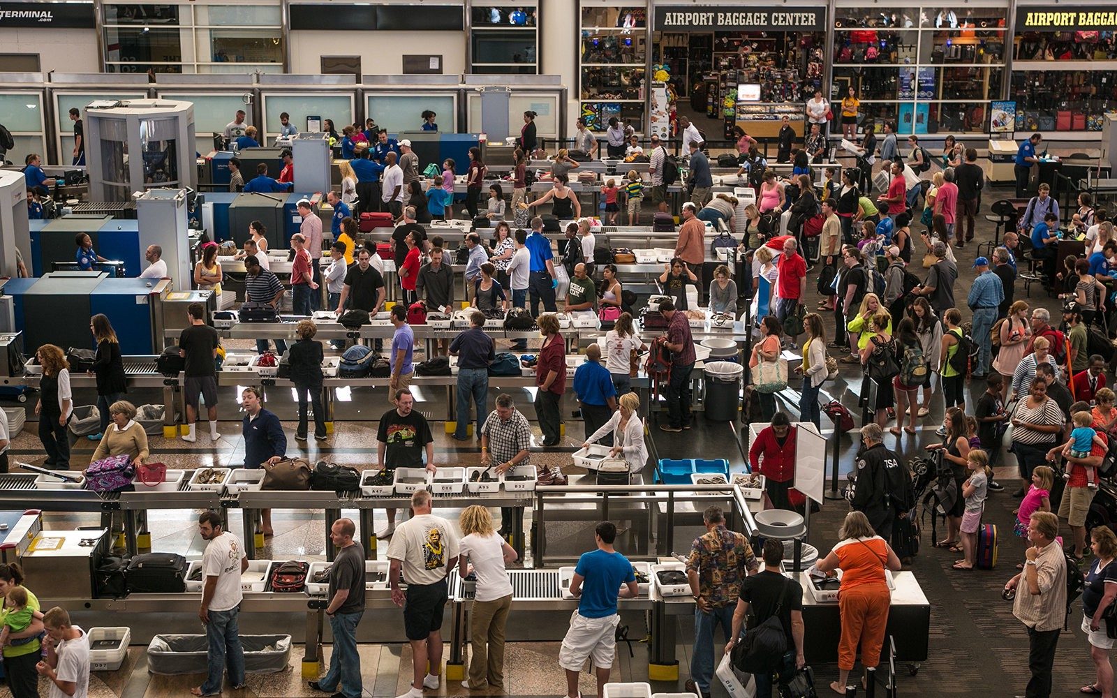Click to enlarge Airport security check