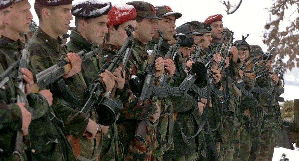 Click to enlarge Kosovo soldiers