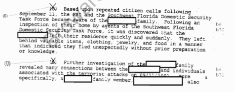 Click to enlarge FBI report on 9/11