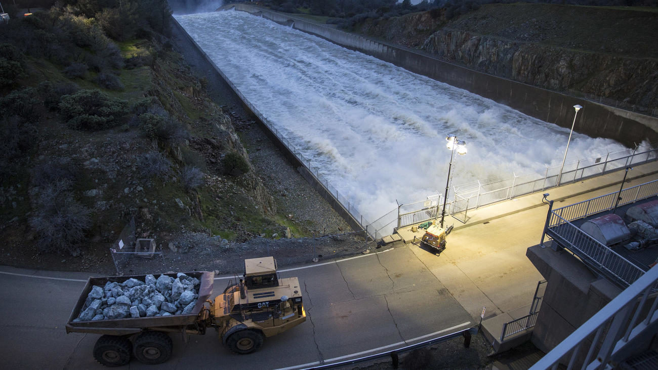 Ororville Dam spillway