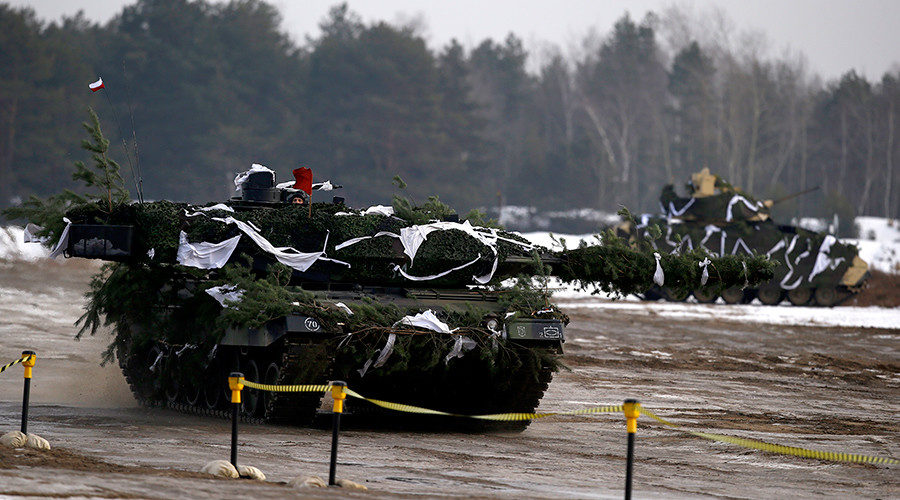 tanks in Zagan, Poland, January 30, 2017