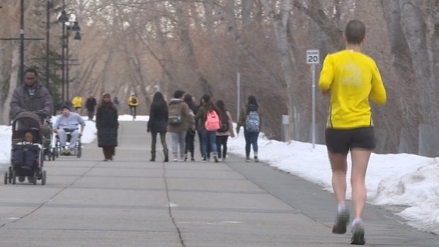 Jogger in Calgary park