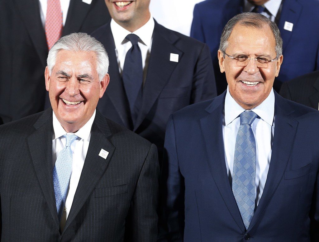 Foreign Minister Sergey Lavrov and US Secretary of State Rex Tillerson