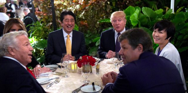 Click to enlarge Trump with Japenese PM