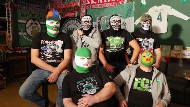 Click to enlarge Russian football hooligans
