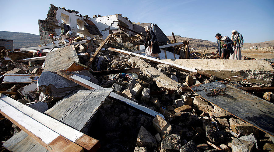 Click to enlarge Saudi air strike Yemen bombing damage civilians