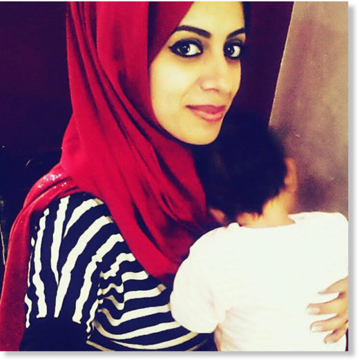 Nesma Seyam with her daughter. 