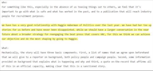 Click to enlarge podesta email maggie habberman