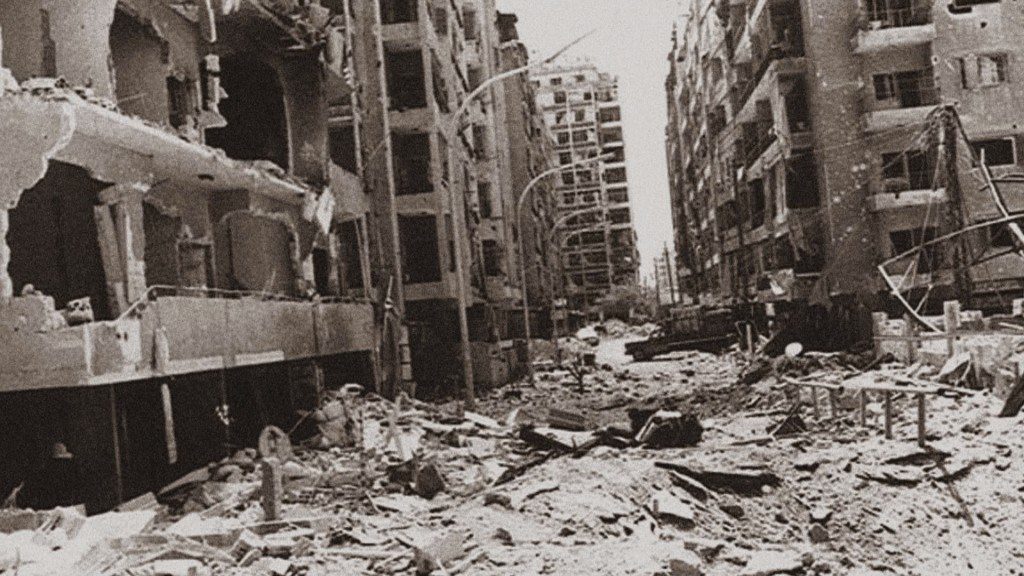 Click to enlarge Bombed out buildings in Syria