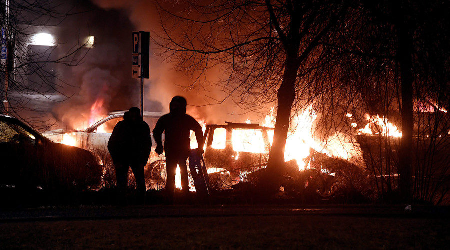 Click to enlarge Riot in Sockholm, Sweden