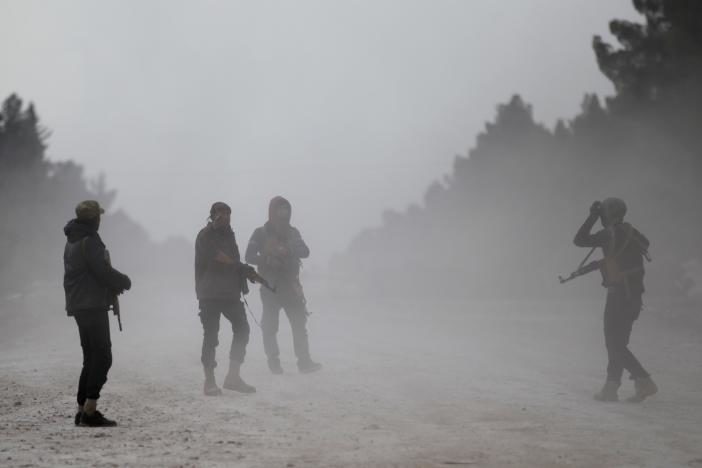 Click to enlarge Free Syrian Army fighters