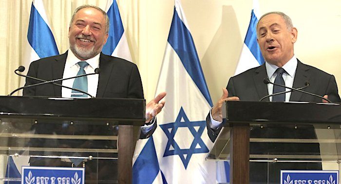 Click to enlarge Liberman and Netanyahu