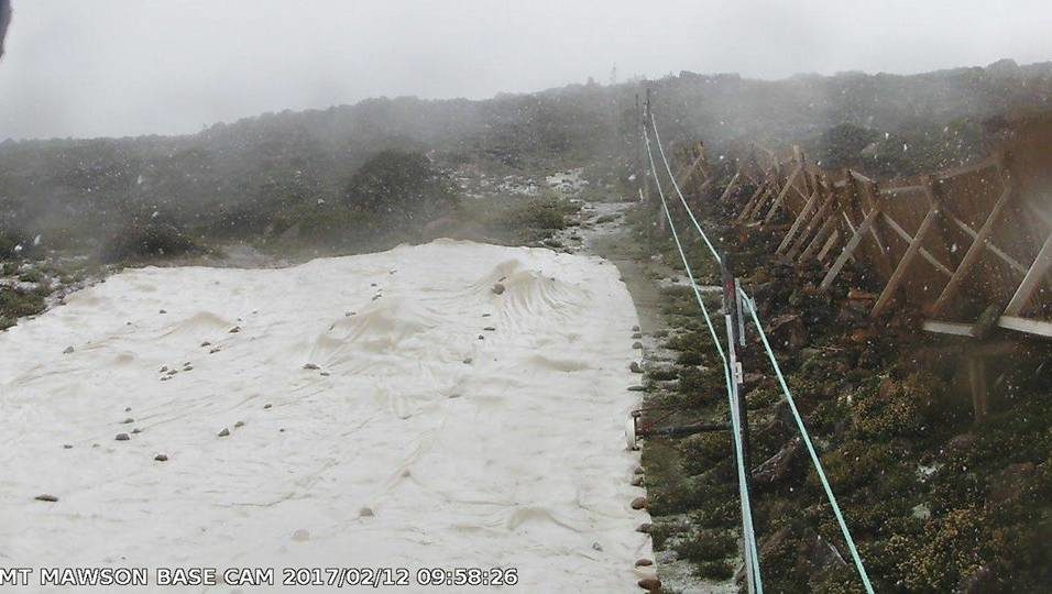 The base camera at Mount Mawson 