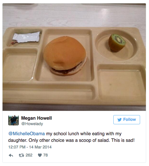 school lunch tweet